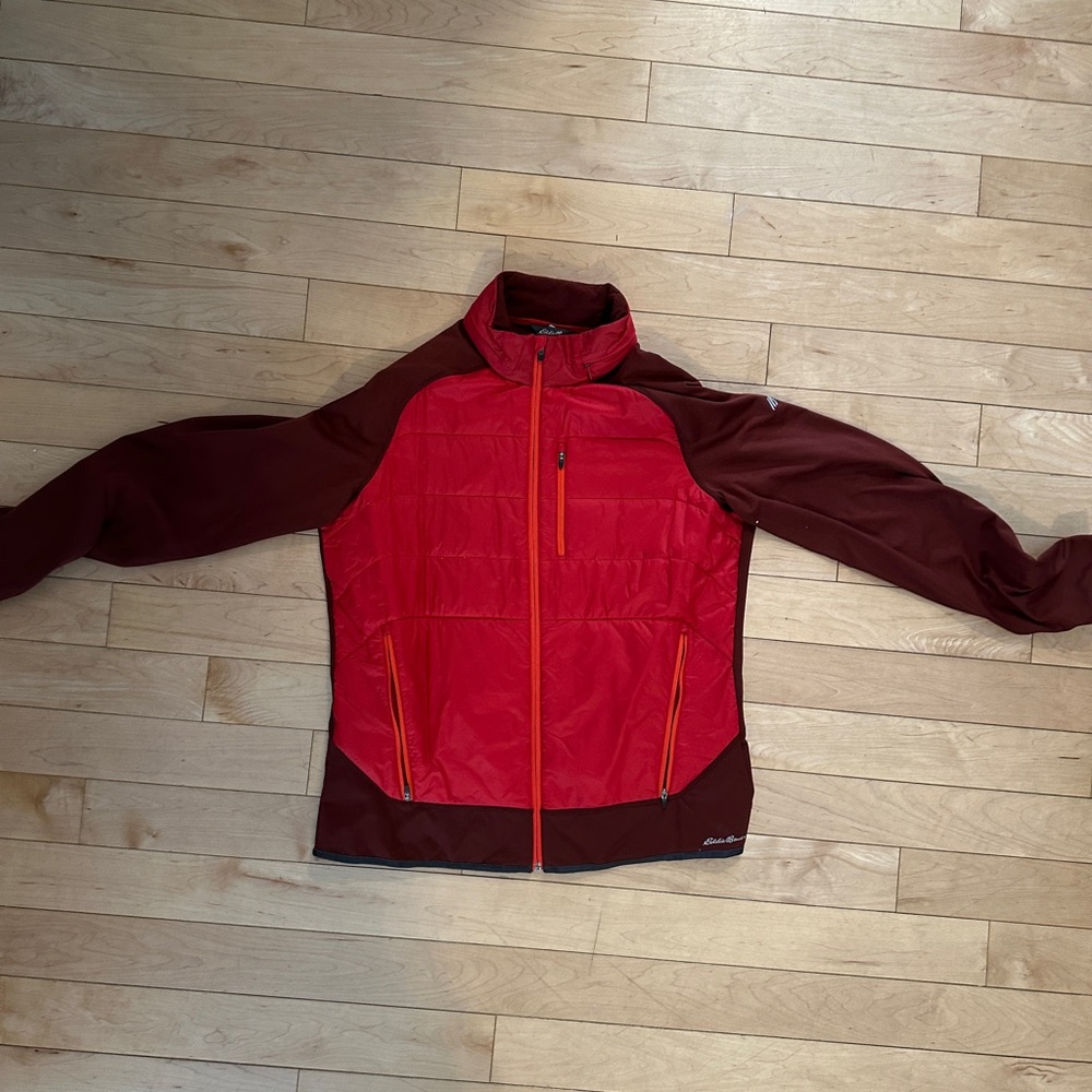 Eddie Bauer Burgundy Jacket with Red Trim